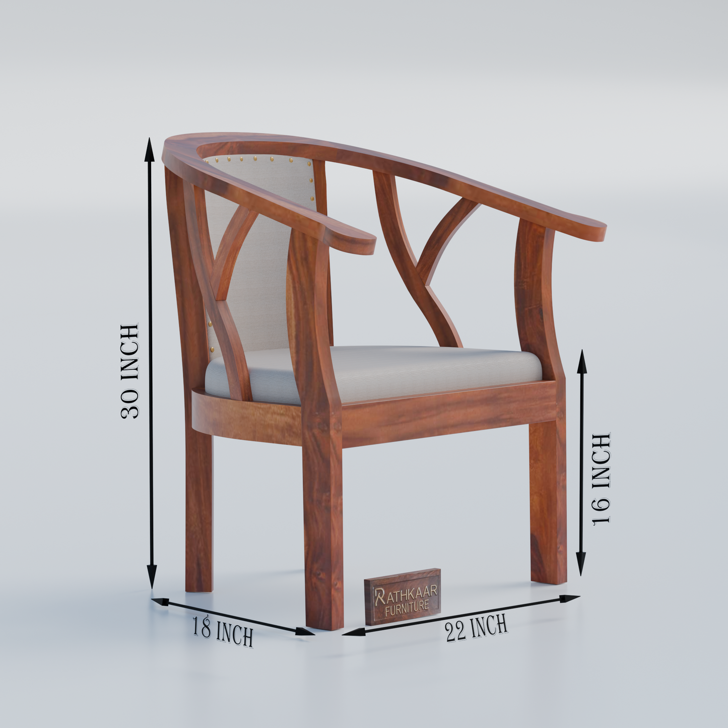 Rathkaar wooden chair made of solid sheesham wood set of 2