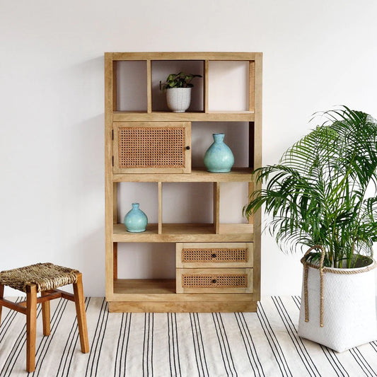 Pearl Rattan Bookcase