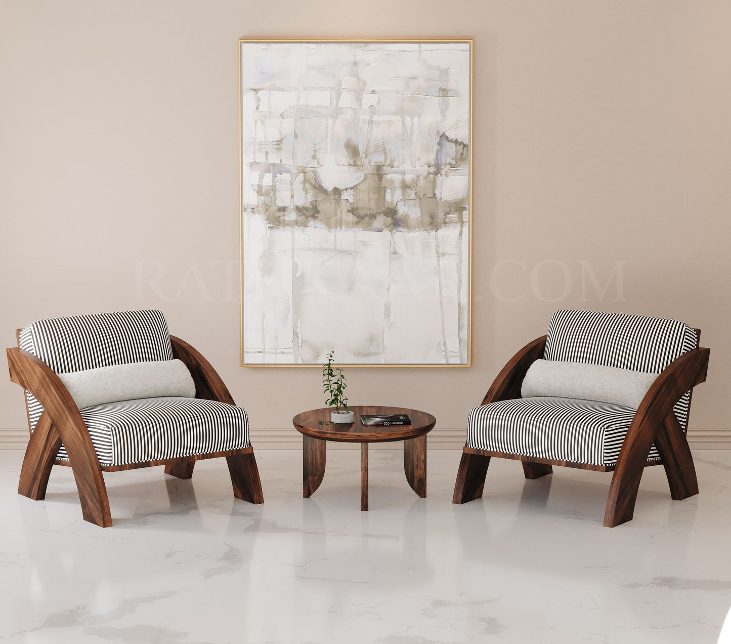 Joy wooden 2 seater sofa