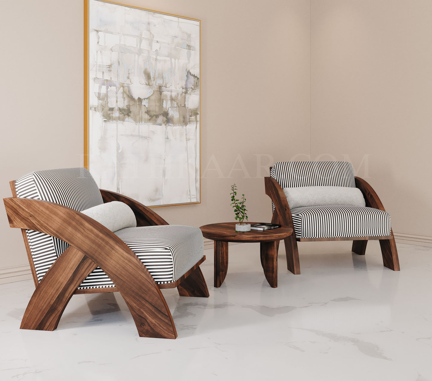 Joy wooden 2 seater sofa