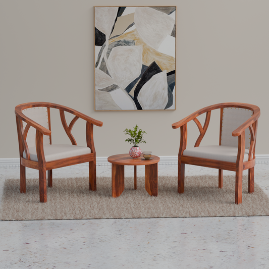Rathkaar wooden chair made of solid sheesham wood set of 2