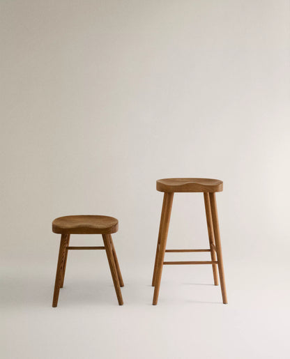 Bar Stools Set Of 2, Solid mango wood