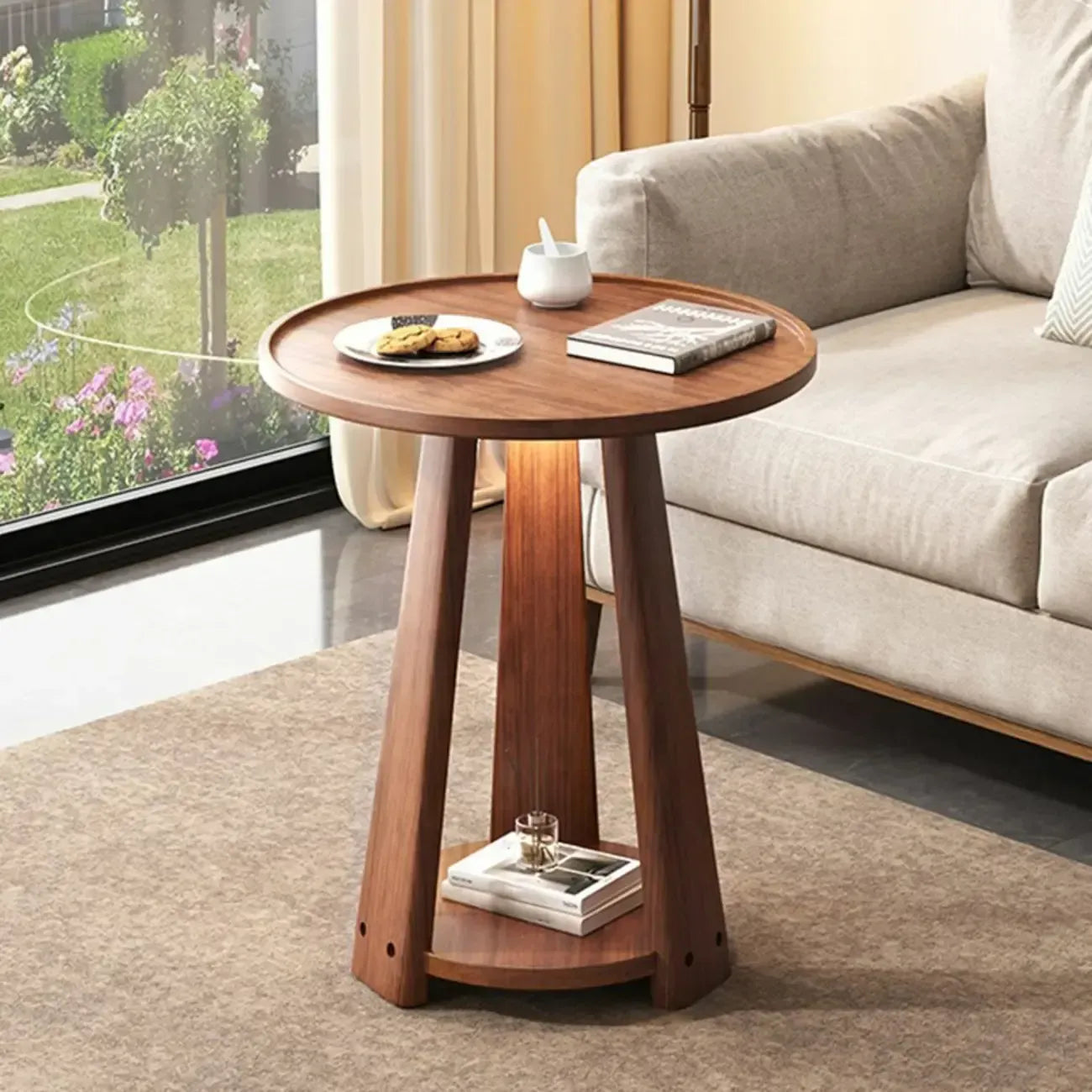 Pivot Round End Table