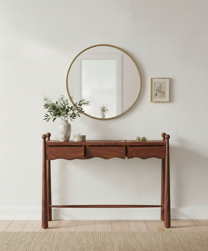 Wave Sheesham Wood Console Table