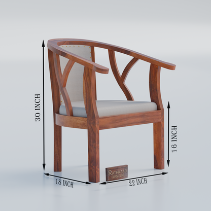 Rathkaar wooden chair made of solid sheesham wood set of 2