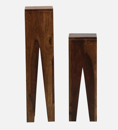 End Table Set Of 2 Solid Sheesham Wood
