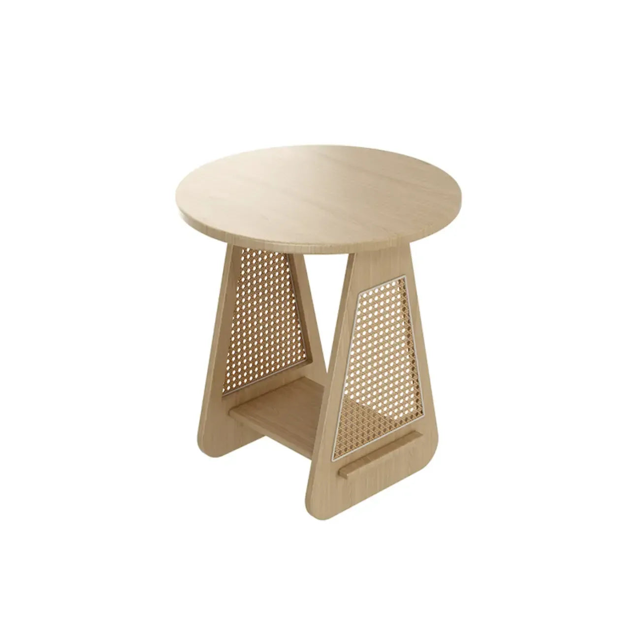 Trestle Round End Table