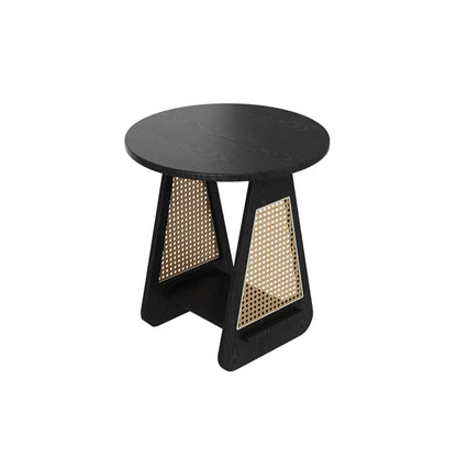 Trestle Round End Table