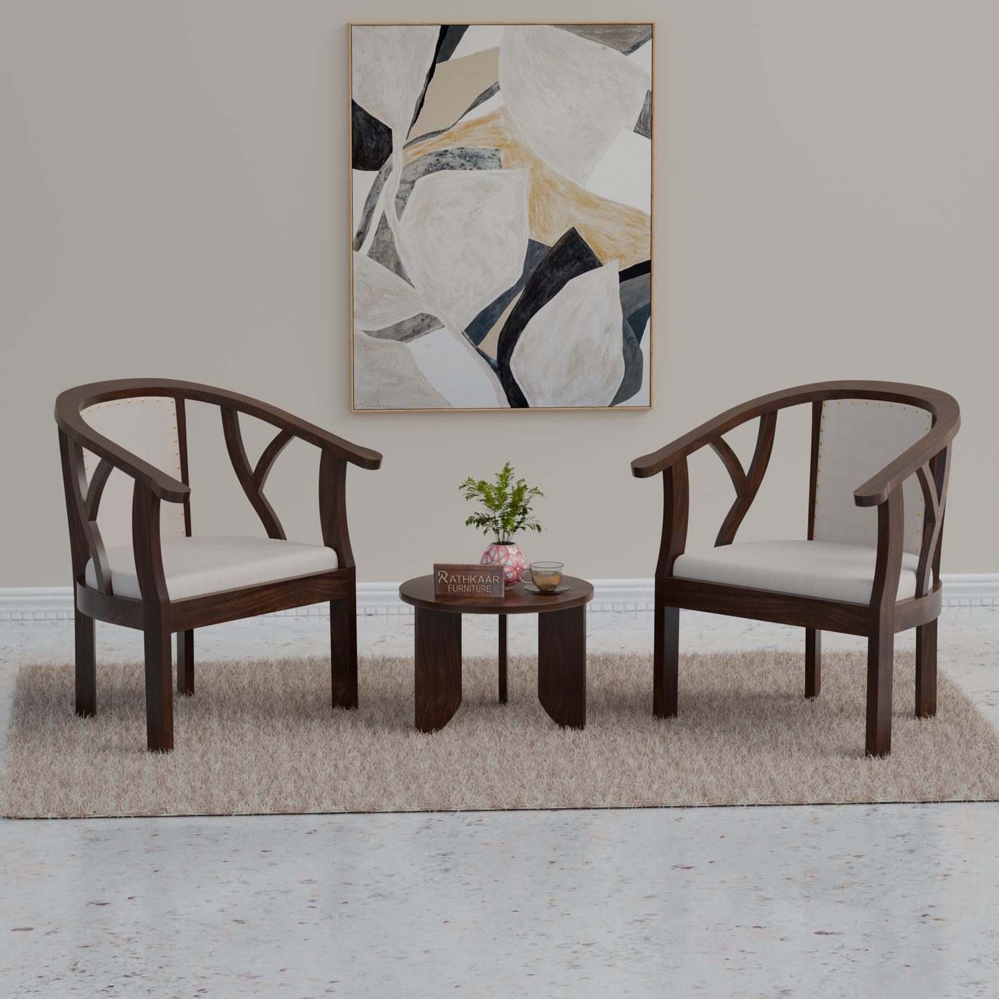 Rathkaar wooden chair made of solid sheesham wood set of 2