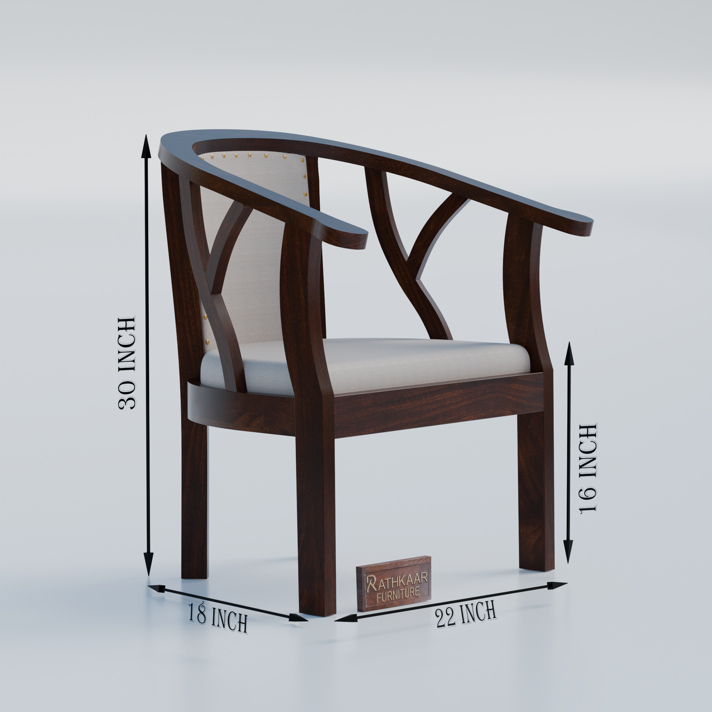 Rathkaar wooden chair made of solid sheesham wood set of 2