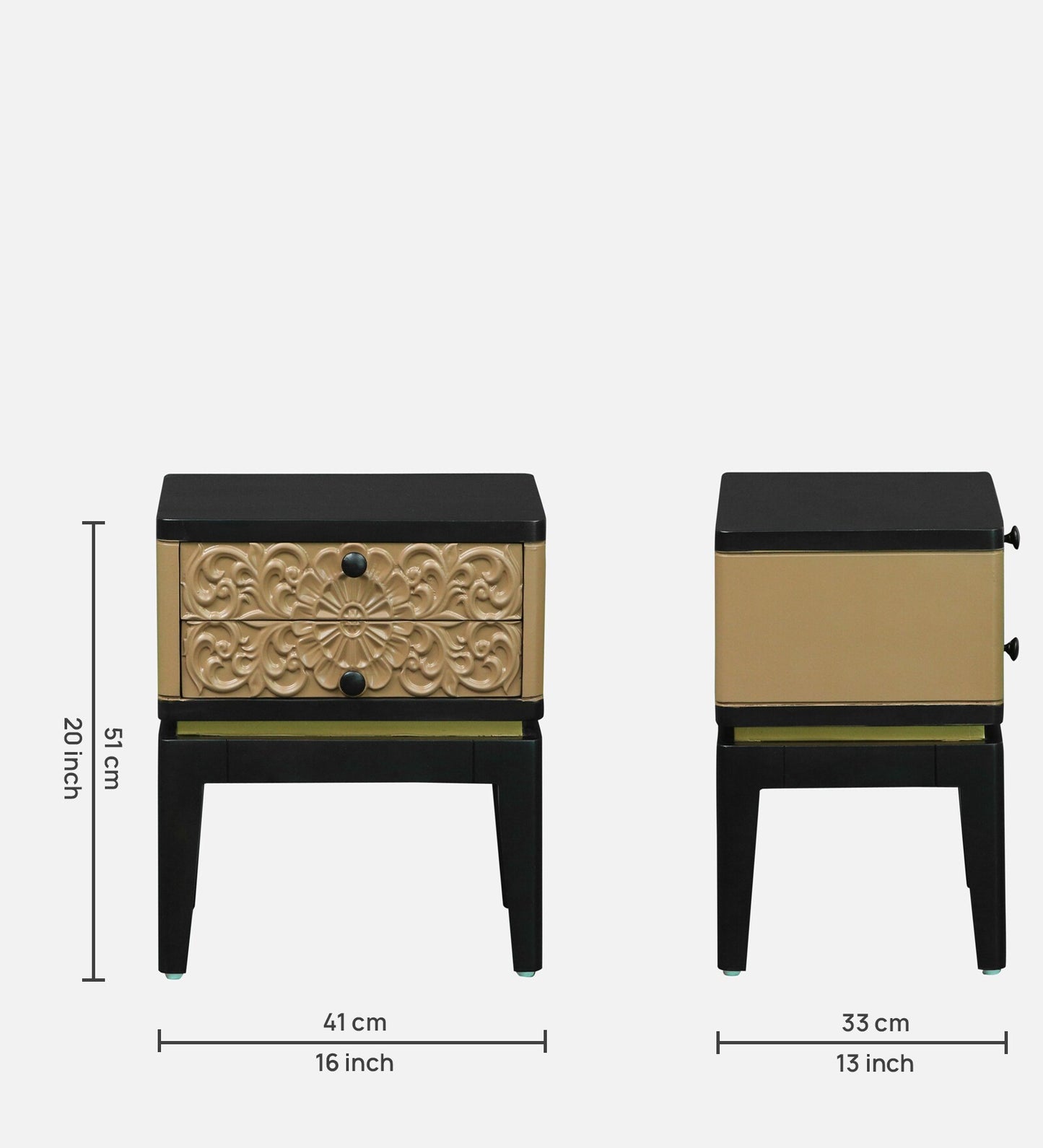 Adira 2 Drawer Bedside