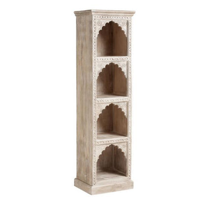 Dravidian Hand Carved Wood Bookshelf - Rathkaar.com