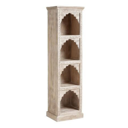 Dravidian Hand Carved Wood Bookshelf - Rathkaar.com