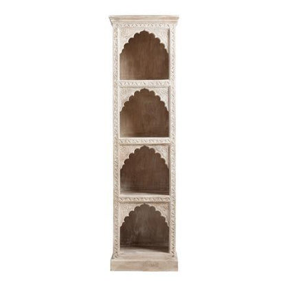 Dravidian Hand Carved Wood Bookshelf - Rathkaar.com