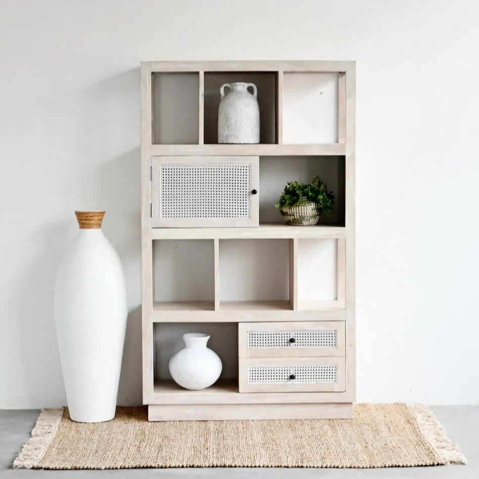 Pearl Rattan Bookcase