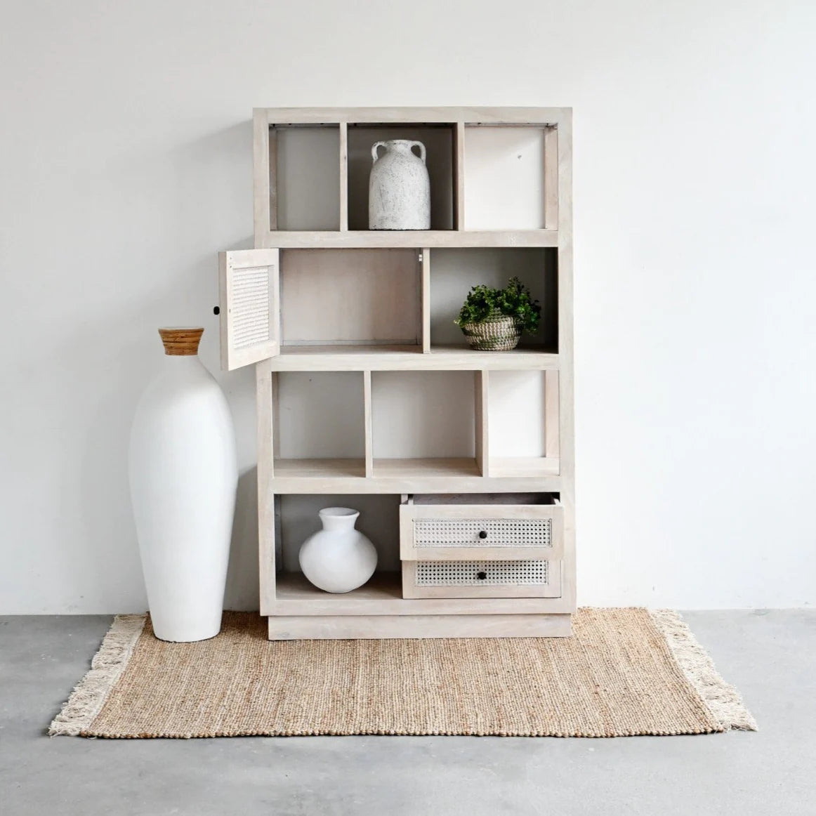 Pearl Rattan Bookcase