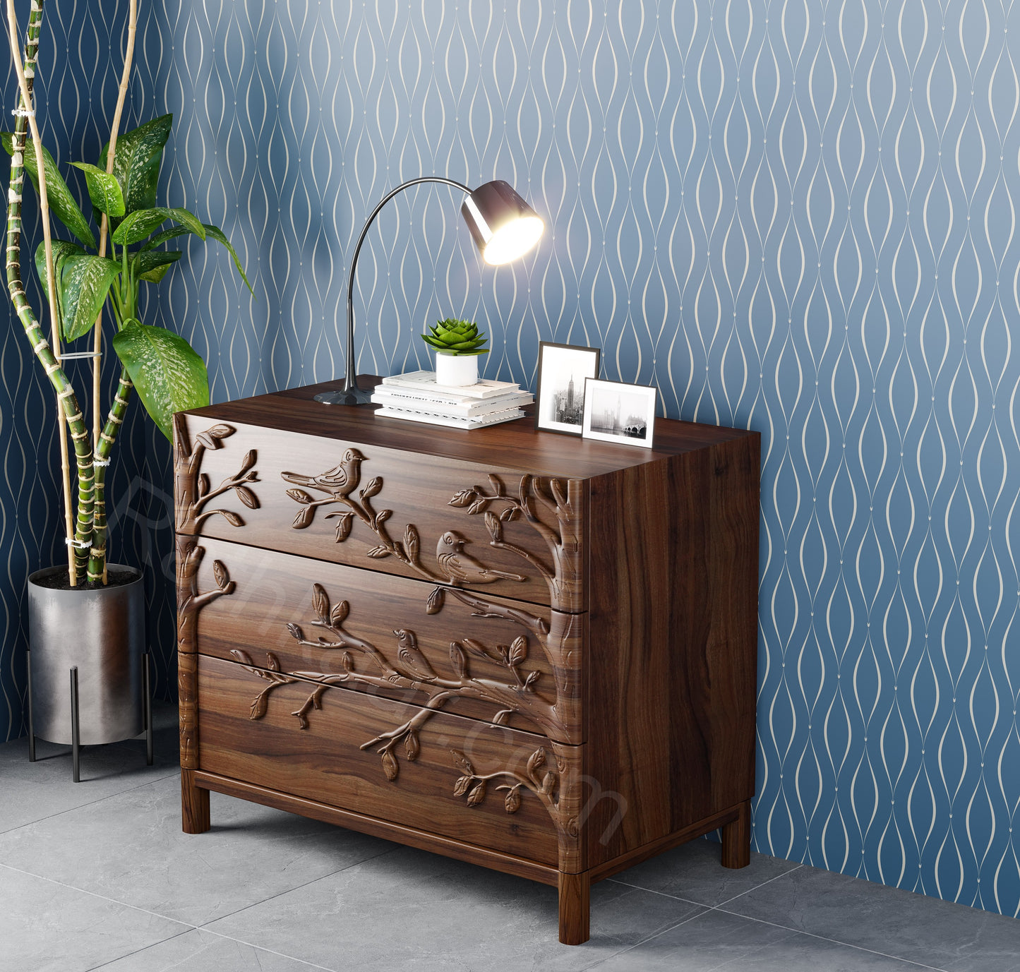 Ornithology chest of drawers
