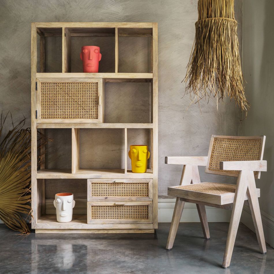 Pearl Rattan Bookcase