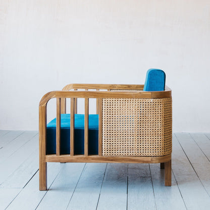Pearl wooden sofa 1 Seater