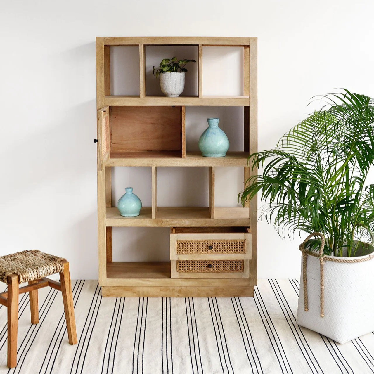 Pearl Rattan Bookcase