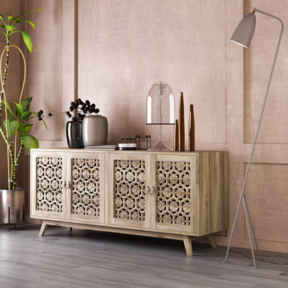 Ajisai Carved Side Board - Rathkaar.com